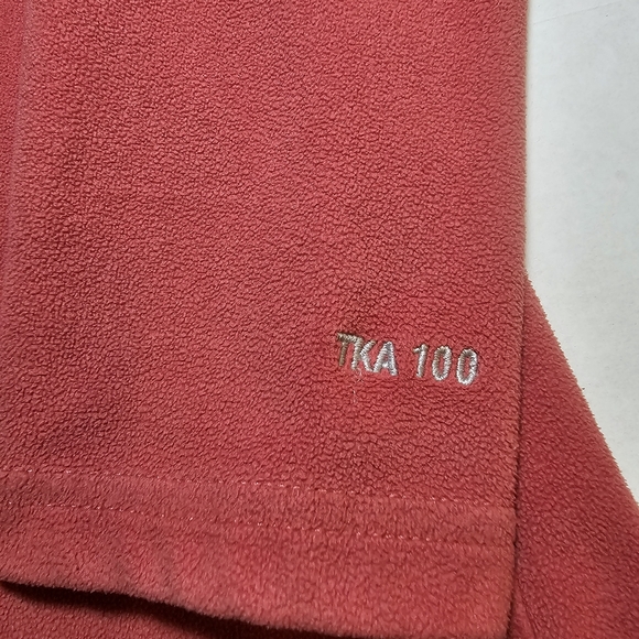 The North Face Quarter-Zip Fleece TKA 100 Women's Jacket Top Coral Orange - Picture 3 of 6